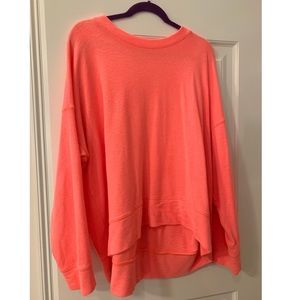 American Eagle neon beach fleece pullover